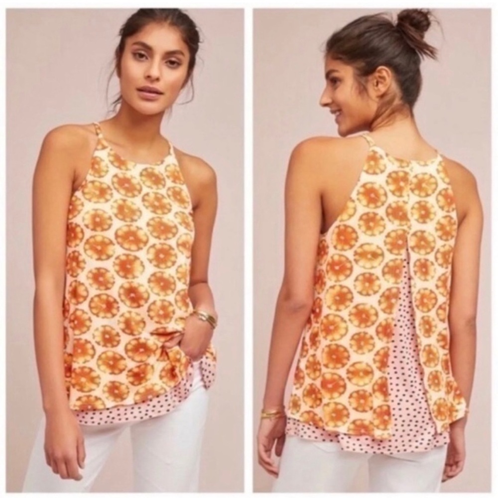 Porridge Orange Slice Swing Sleeveless Tank Top NWOT